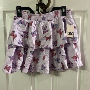 Girl’s XL Butterfly Tiered Skirt